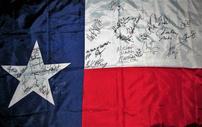 Autographed TX flag 202//127